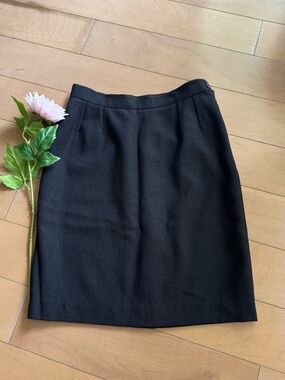 Yves Saint Laurent Black Wool Skirt